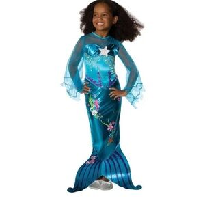 Sparkling Ocean Mermaid Costume for Kids - Teal